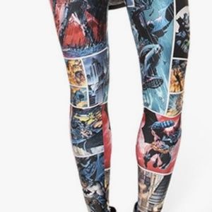 Batman Printed Pattern Ankle Length Elastic Tights Leggings - Medium